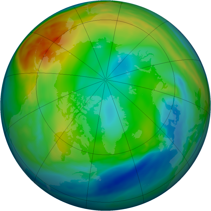 Arctic ozone map for 16 December 2004